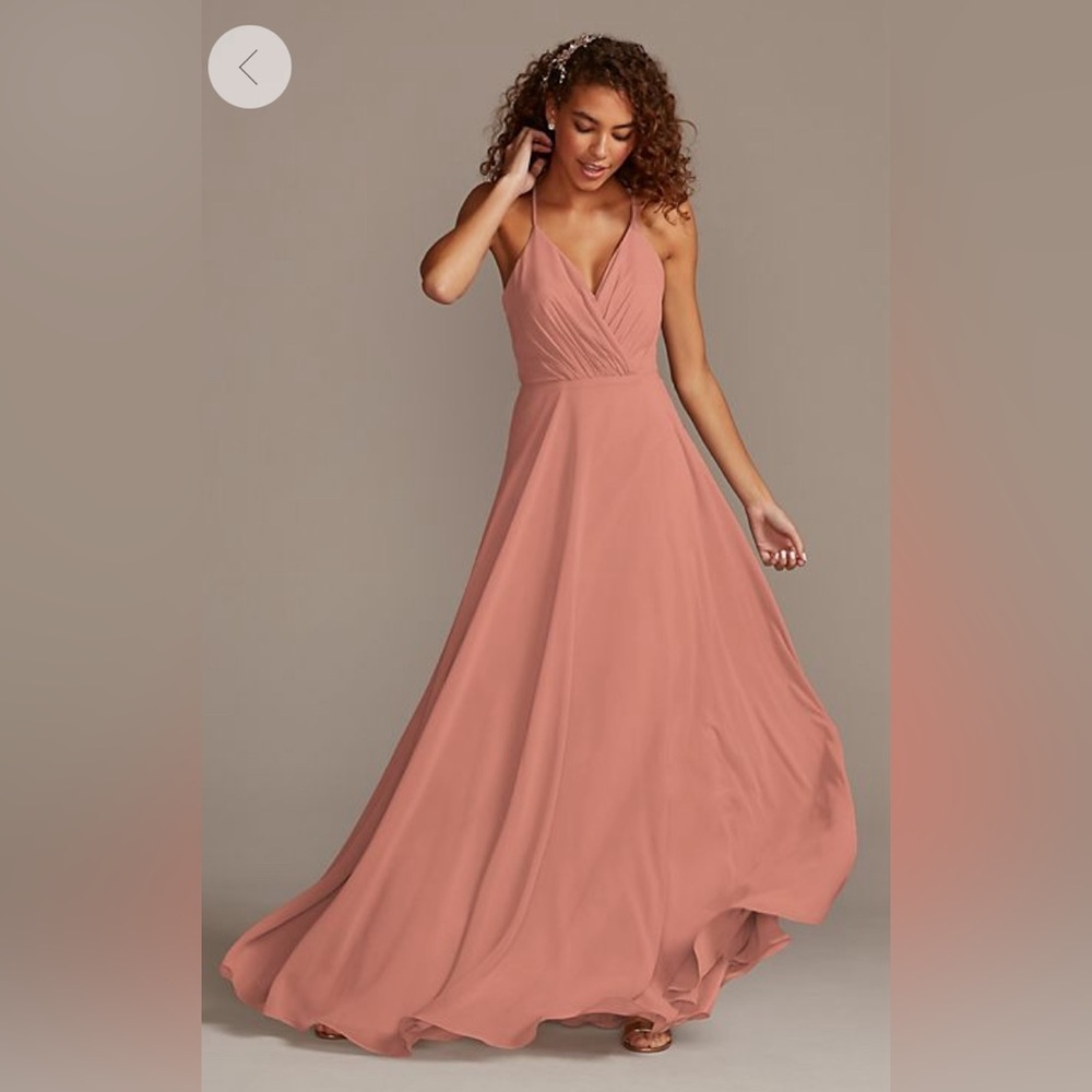David’s Bridal spaghetti strap bridesmaid dress - Picture 5 of 5